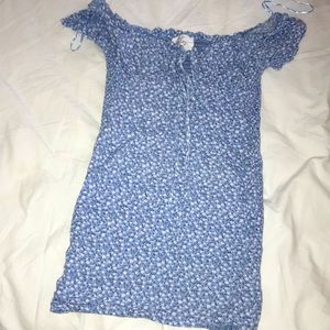 Summer Dress-Blue with white flowers